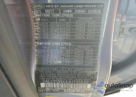 2018 Land Rover Discovery Sport Se z USA, uszkodzony, nr VIN SALCP2RX4JH725522